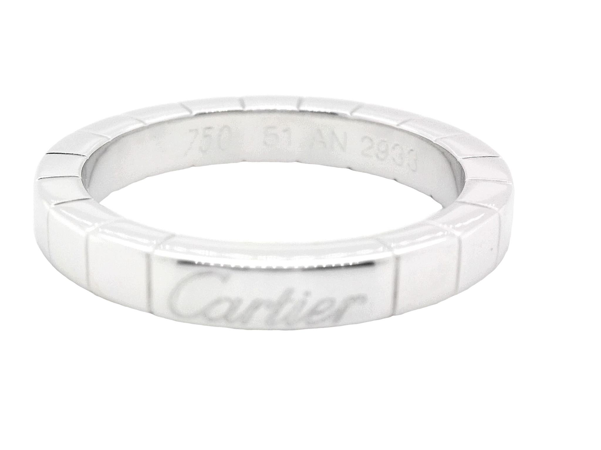 Cartier Lanieres ring set in 18ct white gold  For Sale 1