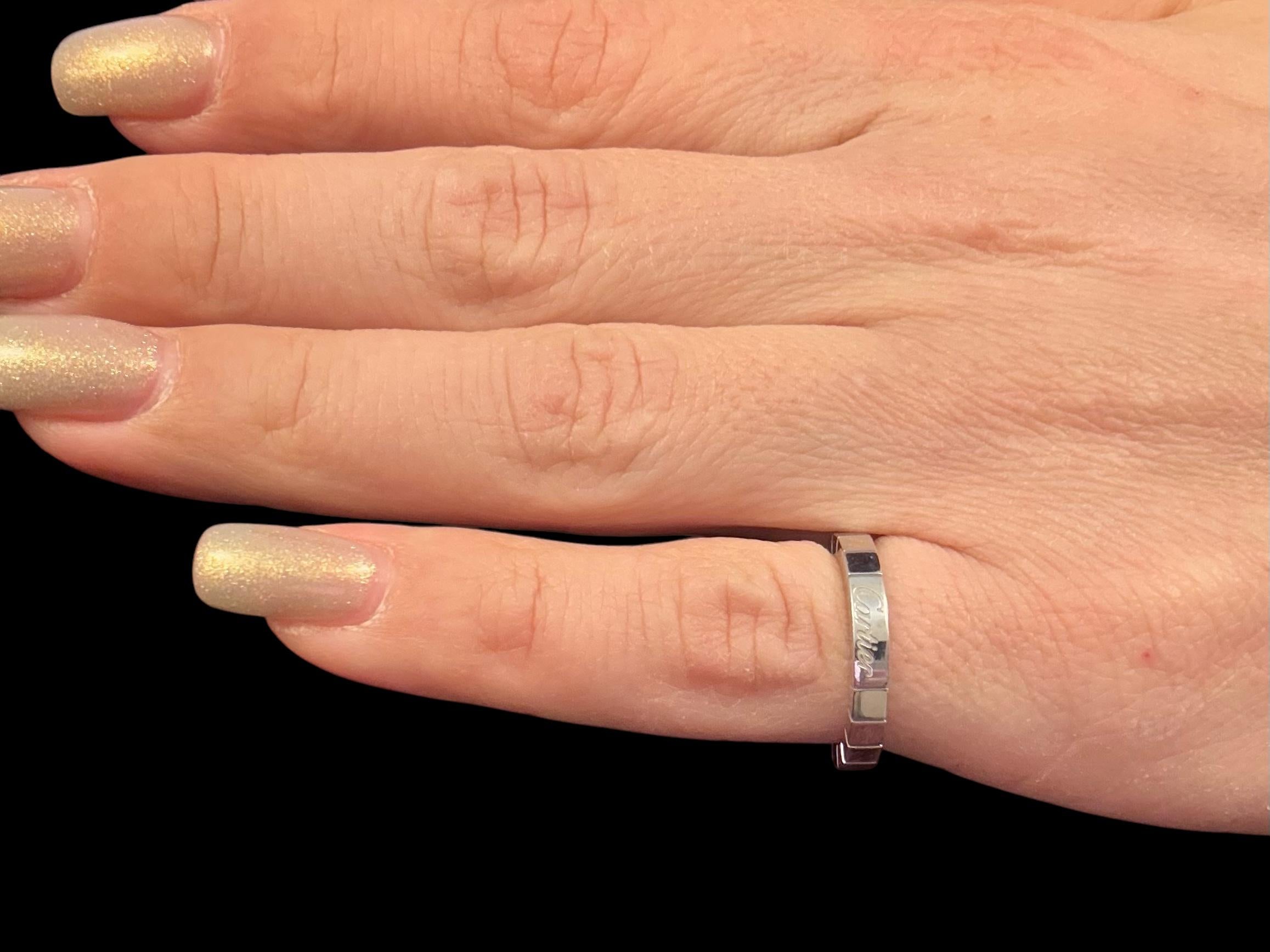Cartier Lanieres White Gold Ring For Sale 8