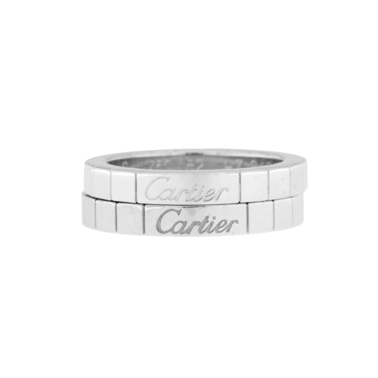 Modern Cartier Lanieres White Gold Ring For Sale