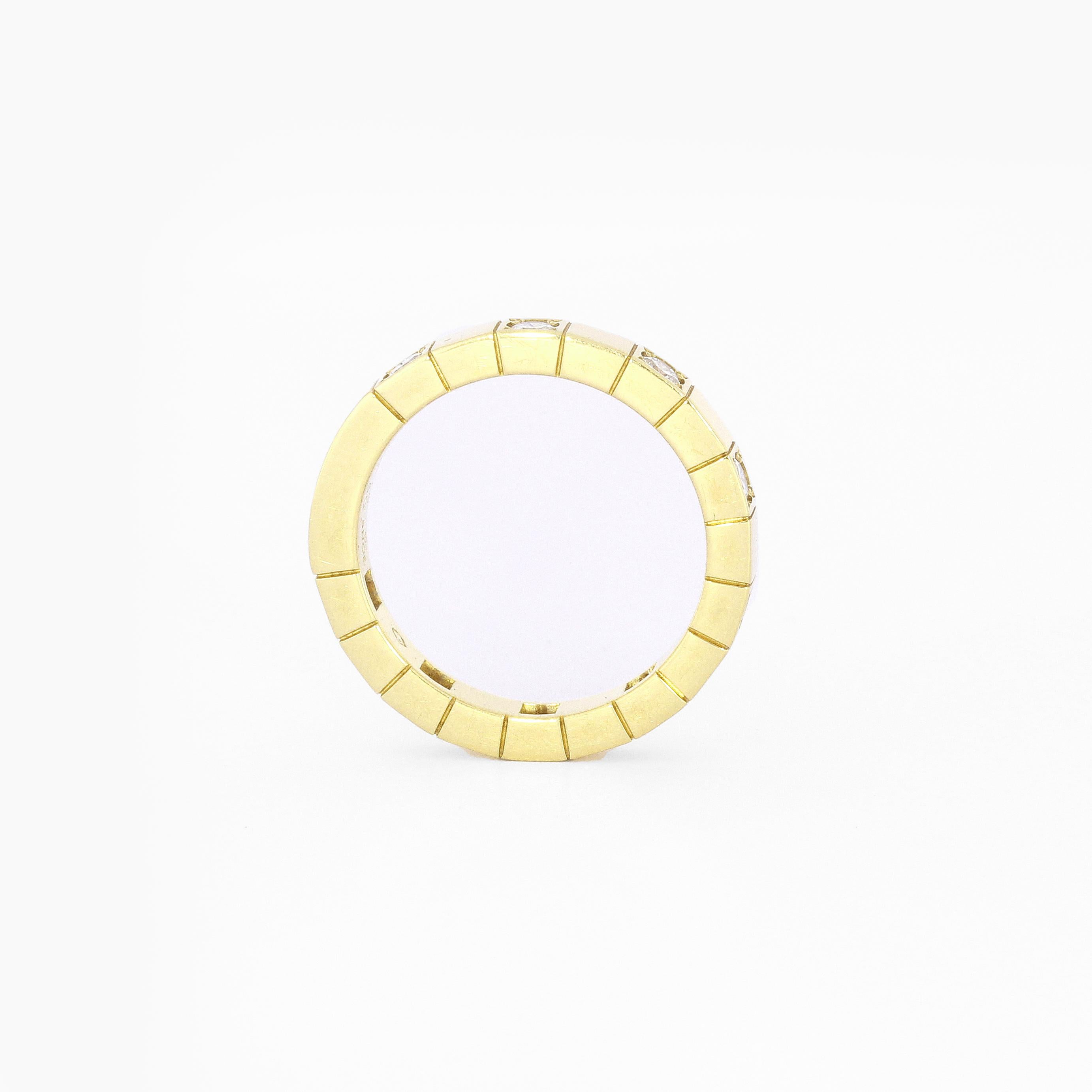 Cartier Lanières Gelbgold 0,36 Karat Diamantband-Ring (Zeitgenössisch) im Angebot