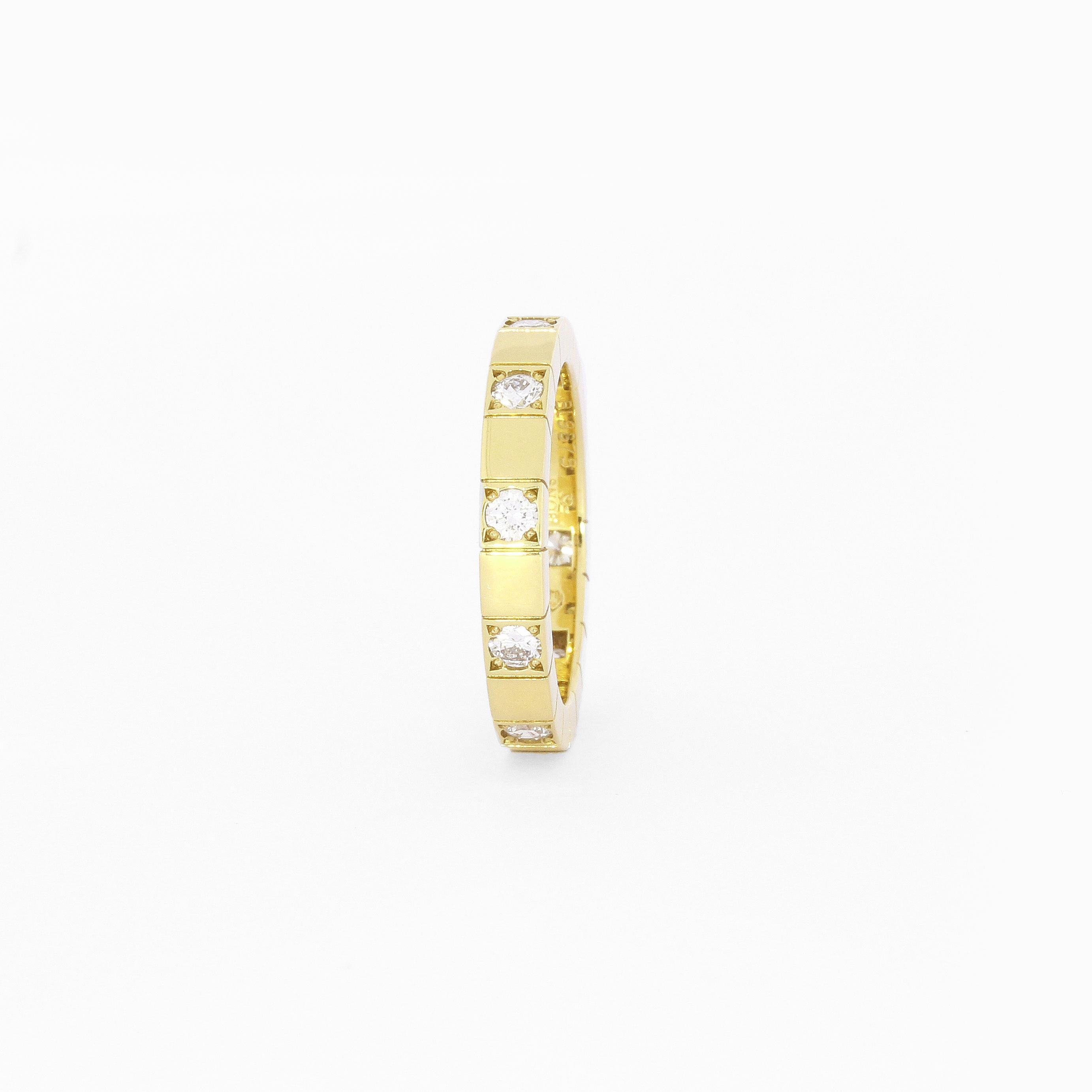 Contemporary Cartier Lanières Yellow Gold 0.36 Carat Diamond Band Ring For Sale