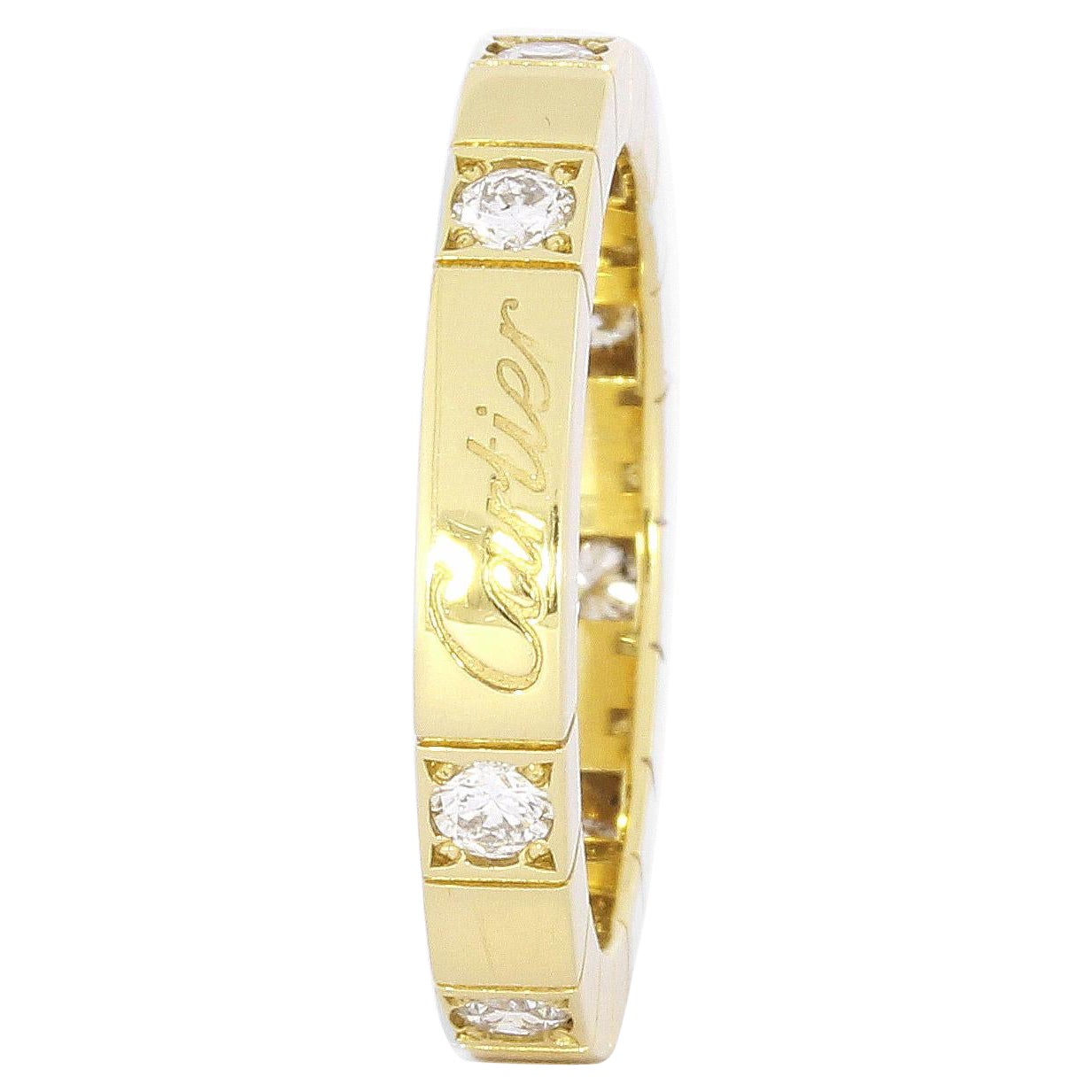 Anello a fascia con diamanti Cartier Lanières in oro giallo da 0,36 carati