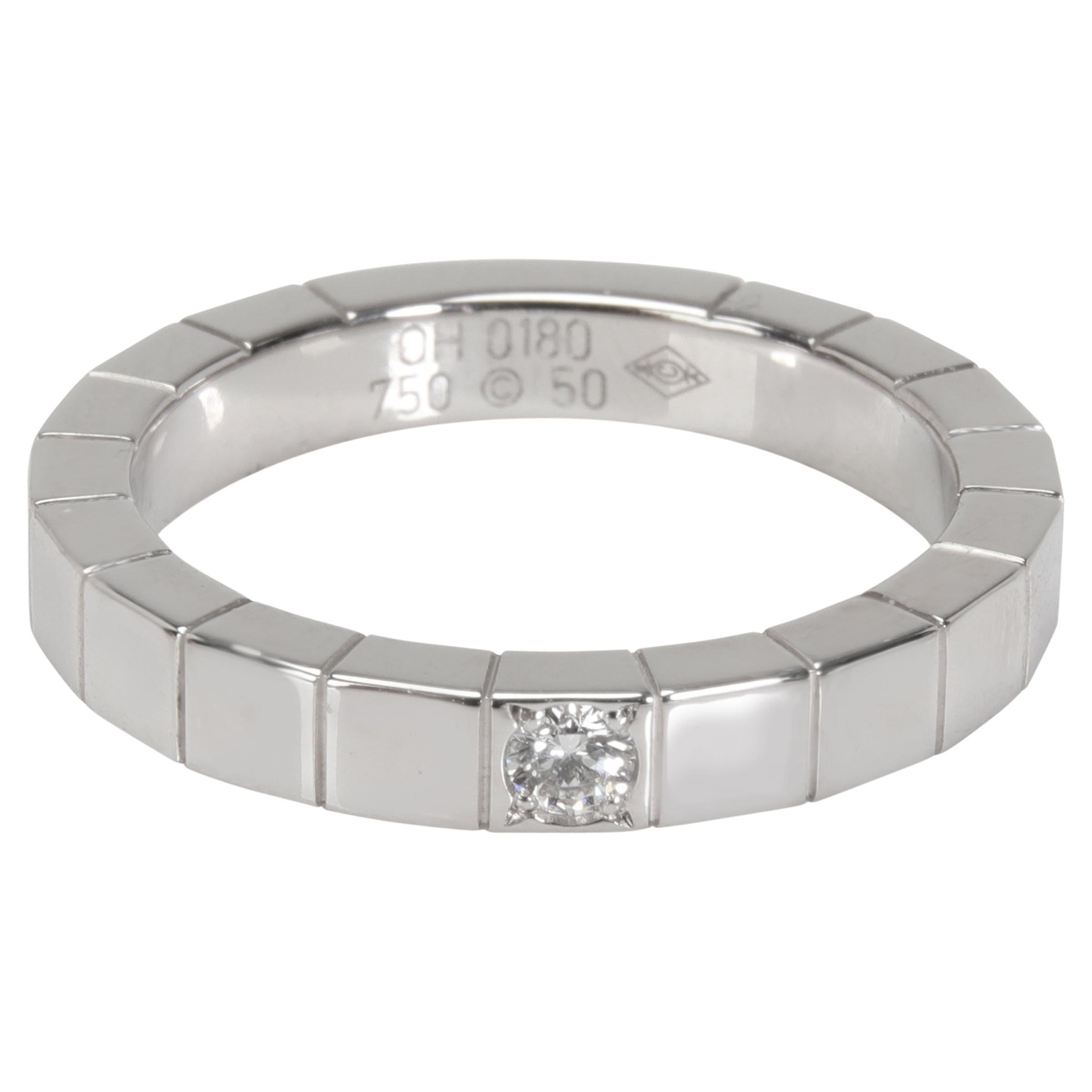 Cartier Laniers Diamond Ring in 18k White Gold DEF VVS1VVS2 0.05 Ctw For Sale