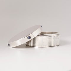 Cartier, Lapis-Lazuli, Turquoise, Silver Plated Ashtray and Box Set, 1990