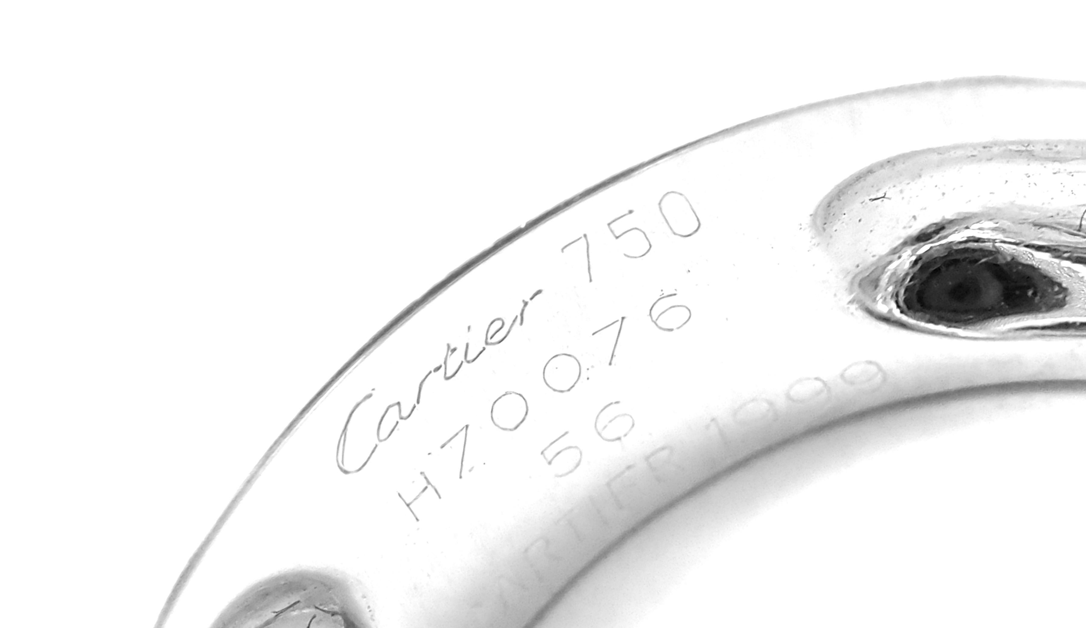 Women's or Men's Cartier Large Aquamarine Diamond White Gold Ring