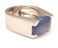 Cartier Large Chalcedony White Gold Ring