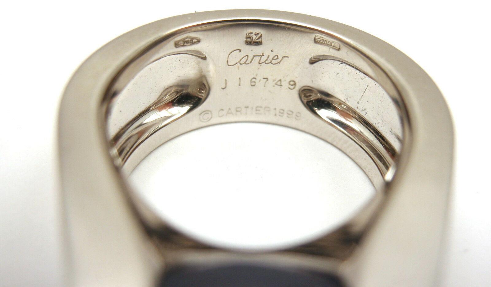 Women's or Men's Cartier Large Chalcedony White Gold Ring