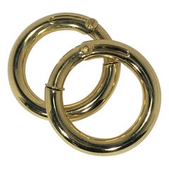 Cartier Large Gold Hoop Earrings for Non Pierced Ears