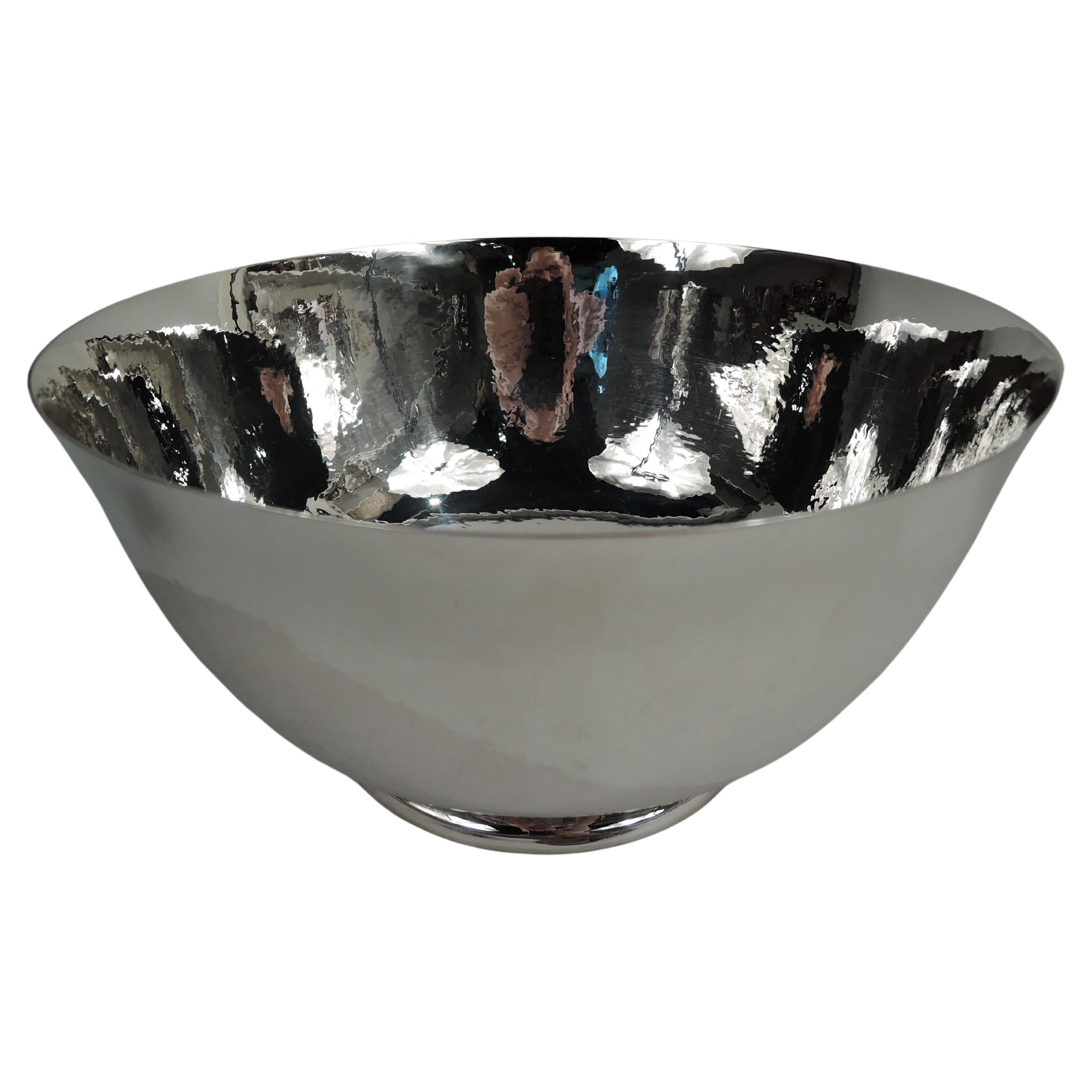 Cartier Large Hand-Hammered Sterling Silver Centerpiece Revere Bowl For Sale
