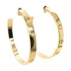 Cartier Large Love Earrings 18 Karat Yellow Gold