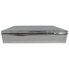 Cartier Large Midcentury Modern Sterling Silver Box