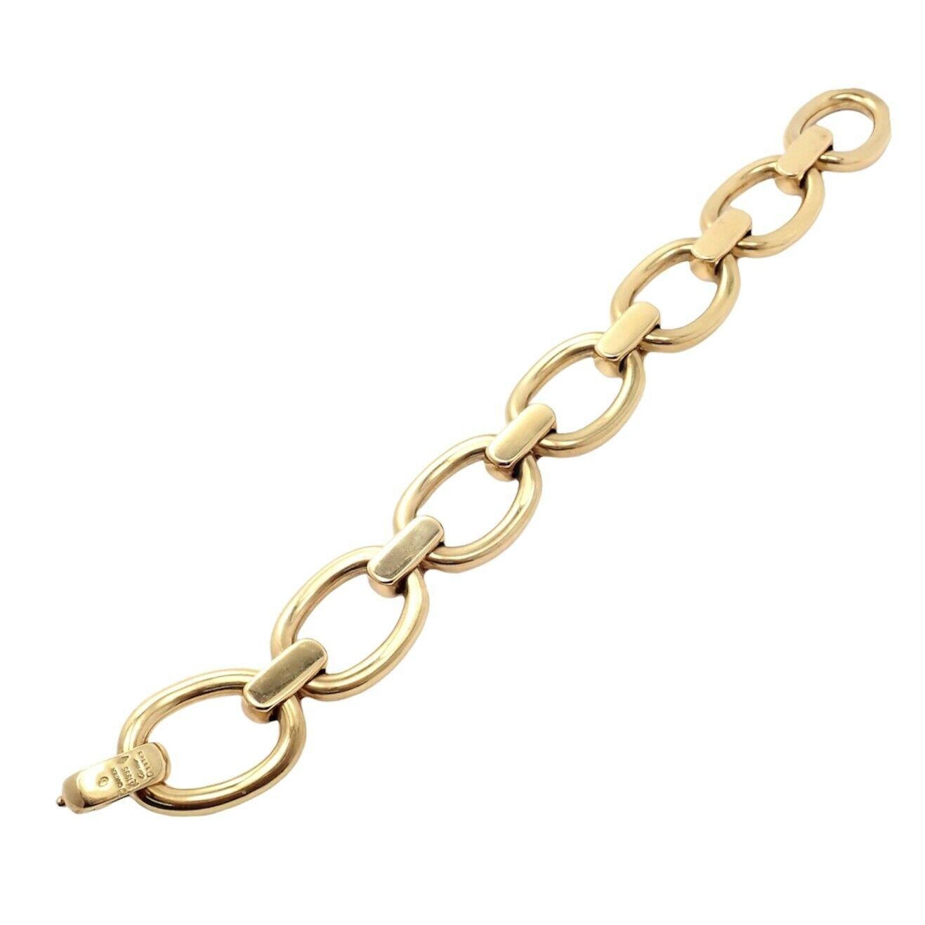 Cartier, grand bracelet à maillons ovales en or jaune Excellent état - En vente à Holland, PA