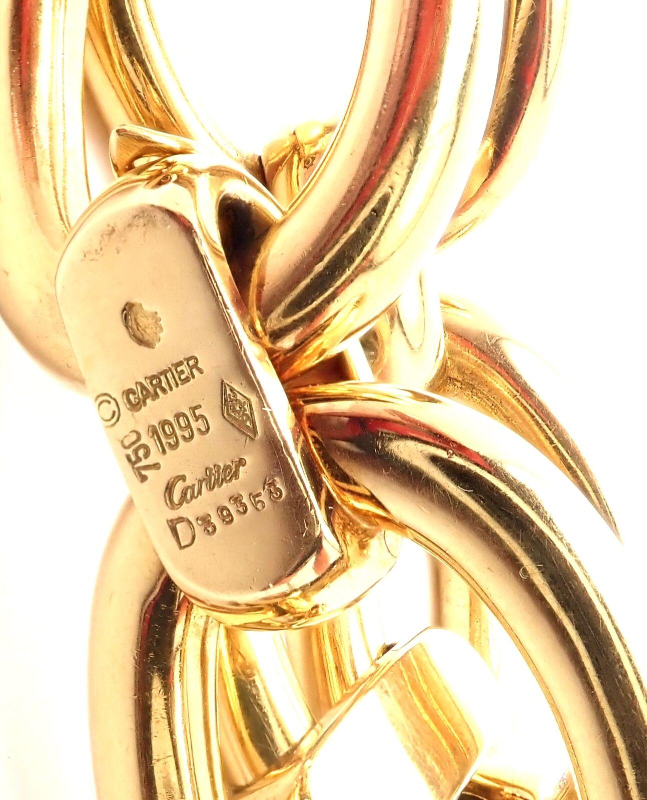 Cartier, grand bracelet à maillons ovales en or jaune en vente 2