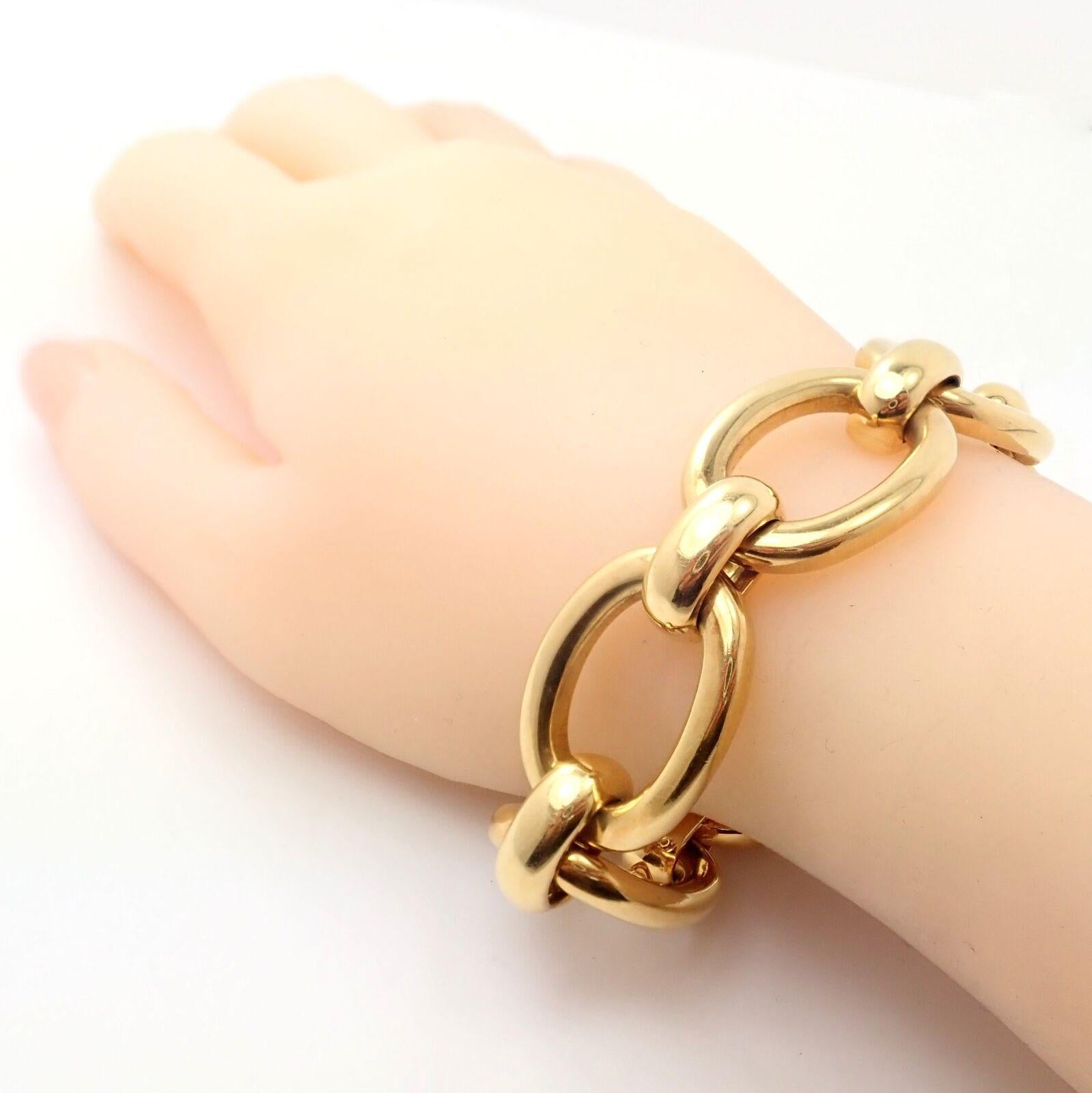 Cartier, grand bracelet à maillons ovales en or jaune en vente 3