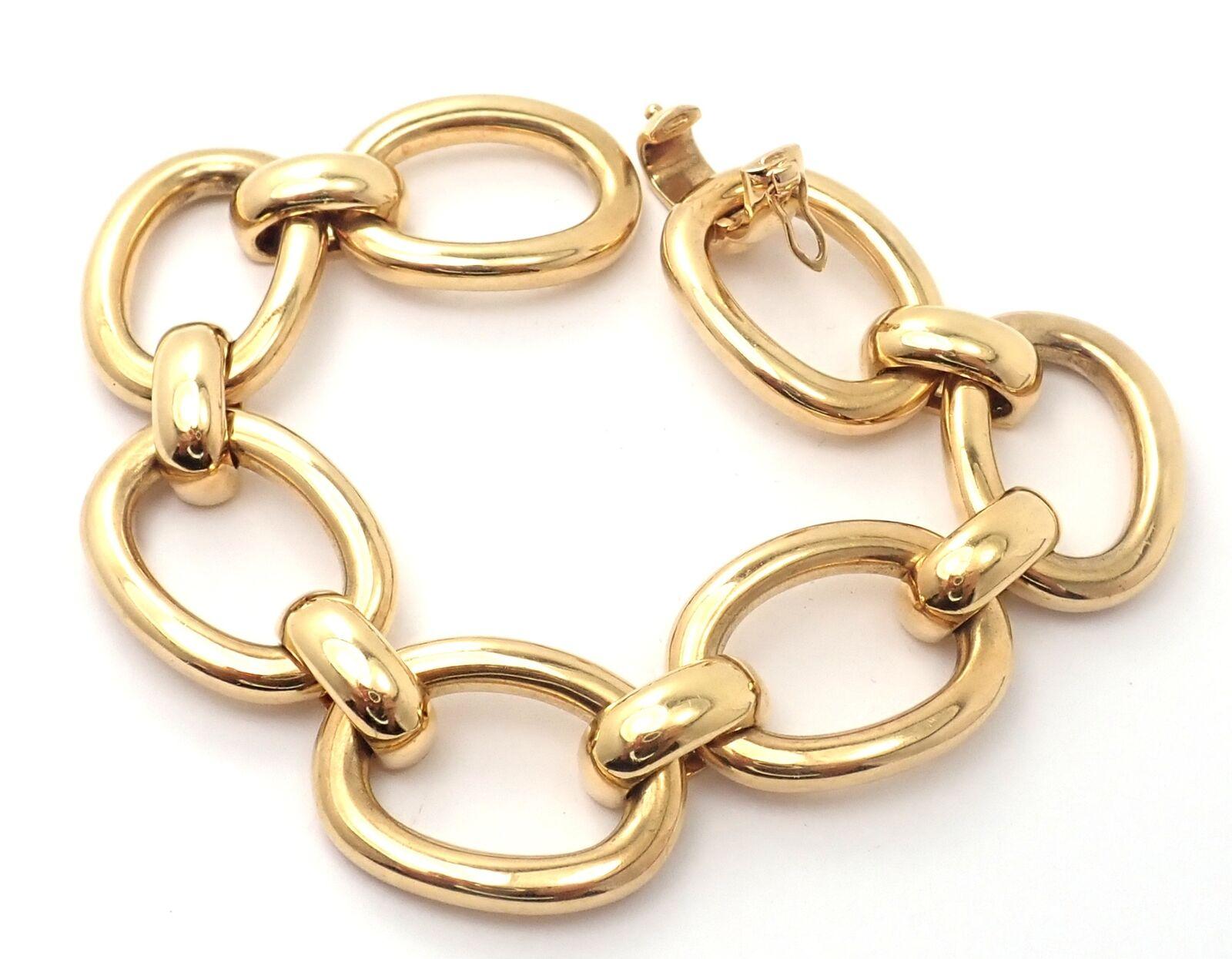 Cartier Large Oval Yellow Gold Link Bracelet For Sale 1