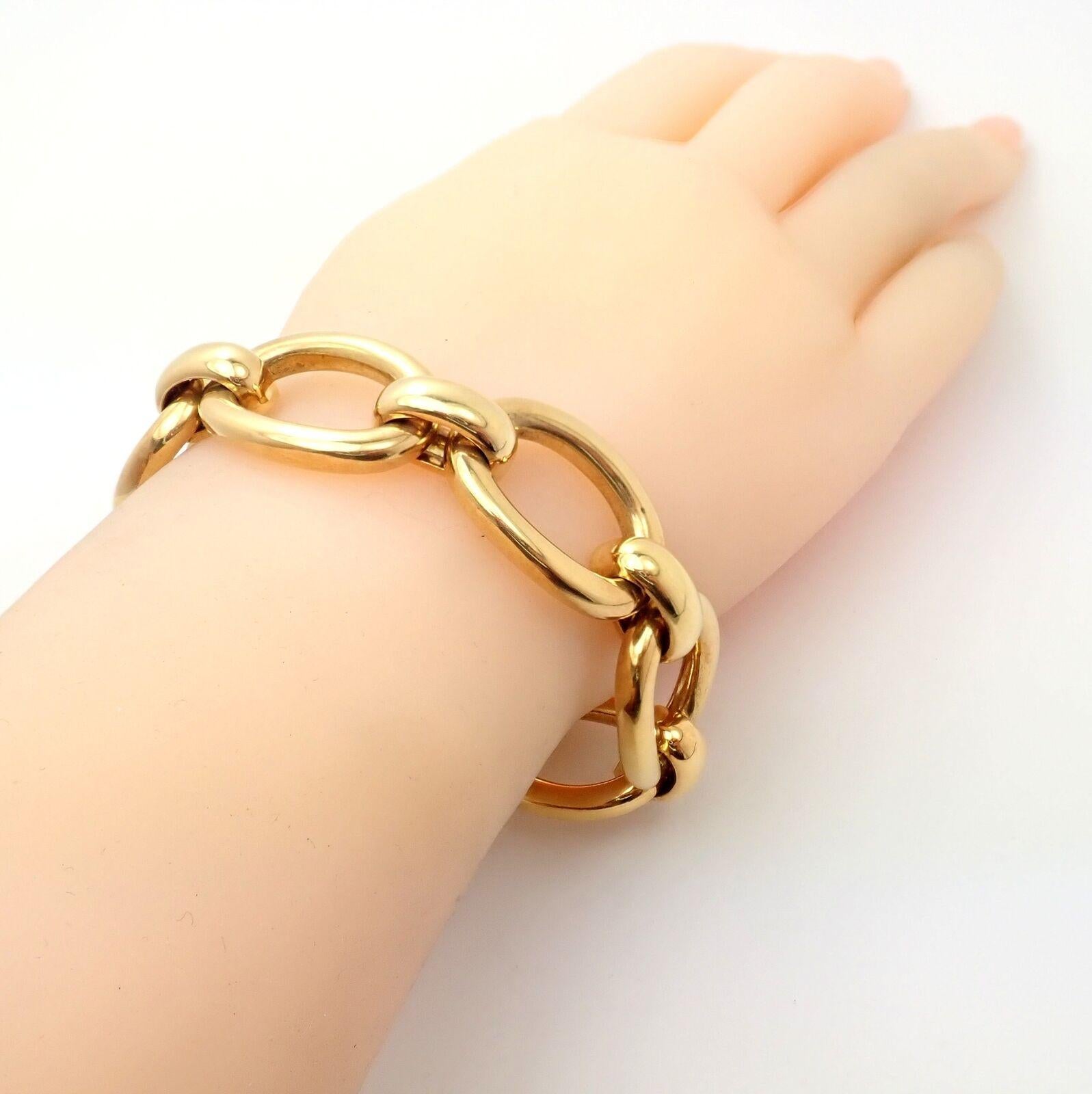 Cartier, grand bracelet à maillons ovales en or jaune en vente 5