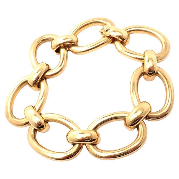 Cartier Large Oval Yellow Gold Link Bracelet at 1stDibs | cartier ...