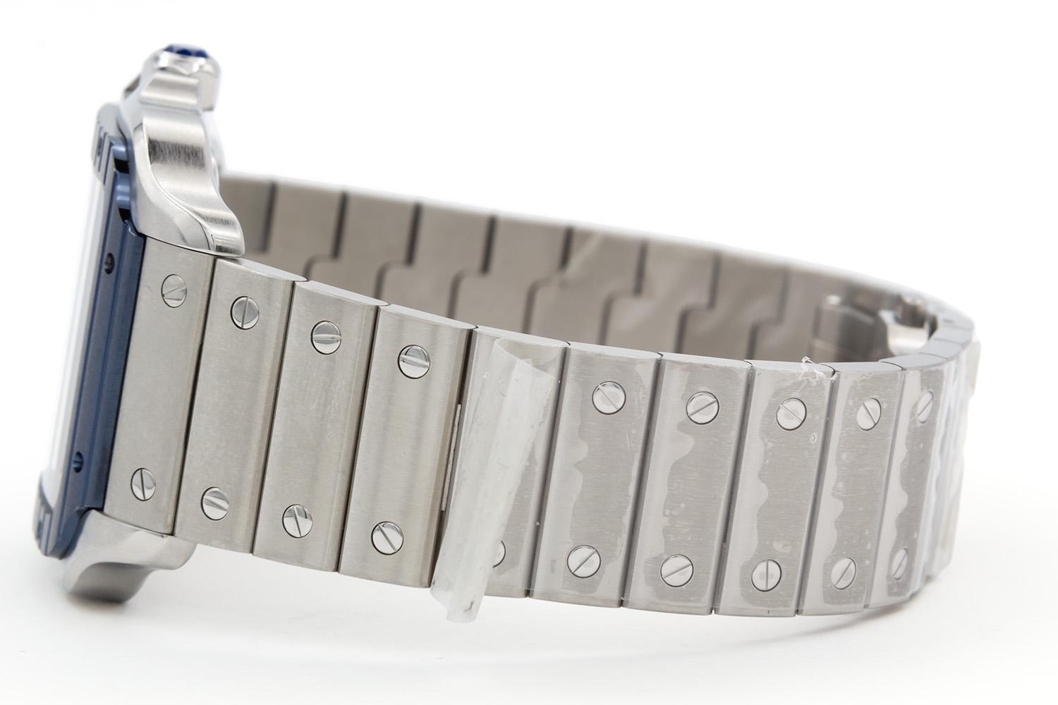 Cartier Large Santos De Cartier Blue PVD WSSA0048 Box Papers Extra Bracelet 4072 3