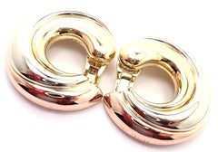 Cartier Große Trinity Swirl Hoop Dreifarbige Goldohrringe, Trinity Swirl
