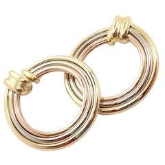 Cartier Large Trinity Hoop Tri-Color Gold Earrings