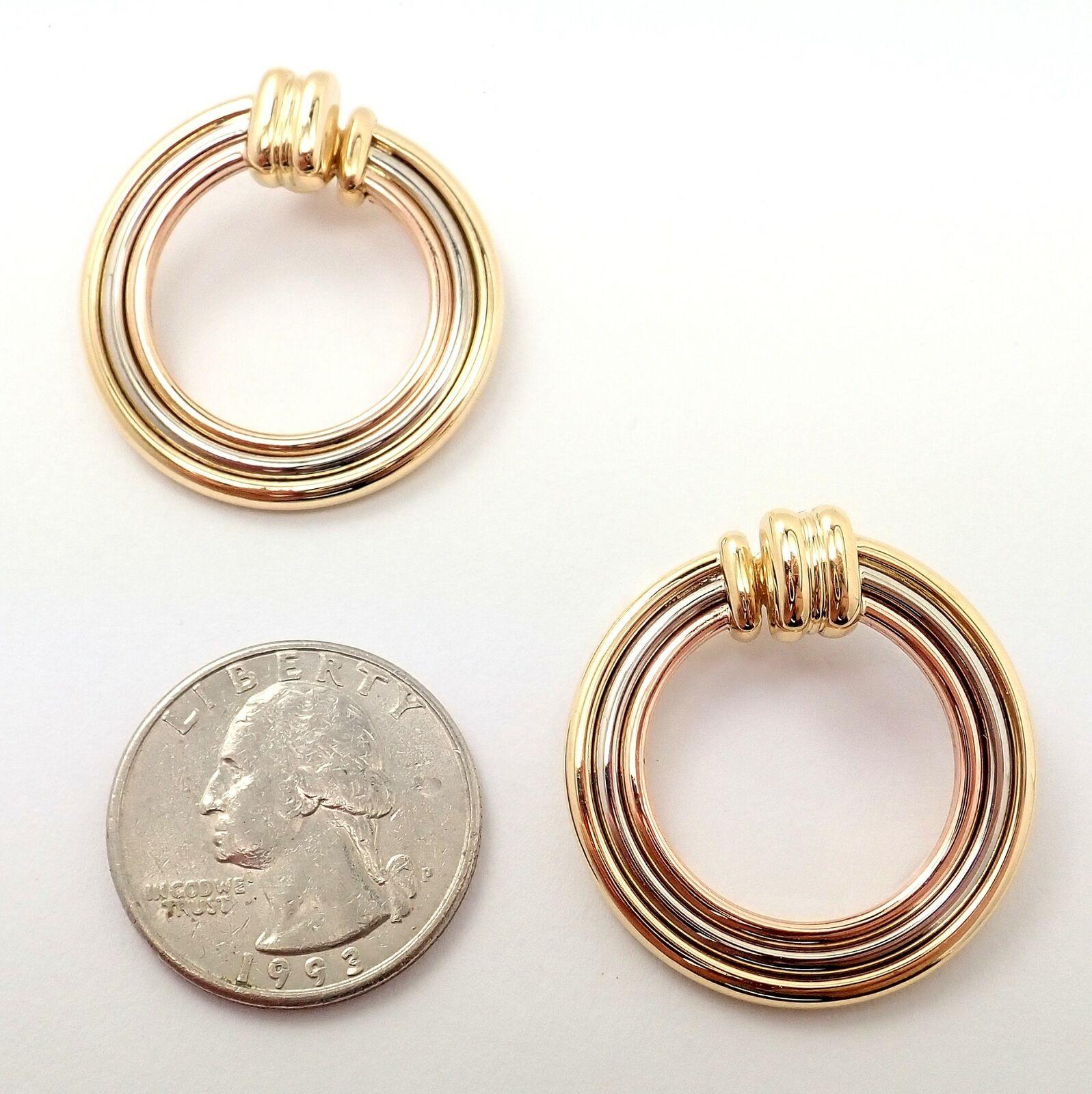 Cartier: Dreifarbige Trinity-Ohrringe aus Gold, Cartier für Damen oder Herren im Angebot