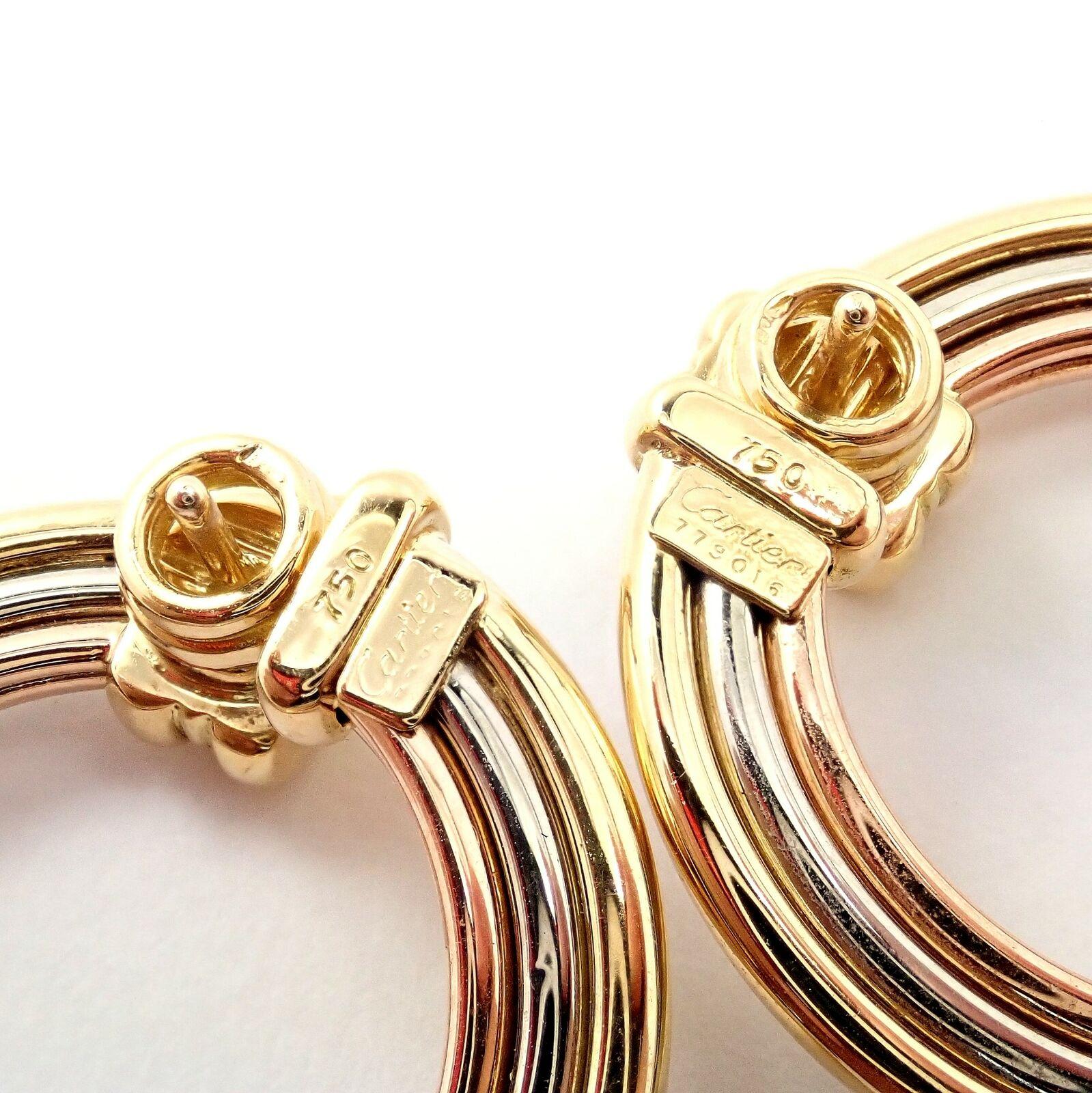 Cartier: Dreifarbige Trinity-Ohrringe aus Gold, Cartier im Angebot 3