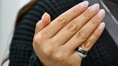 Cartier Large Trinity Ring, Diamond Set Size 50 - Platinum White Gold & Ceramic