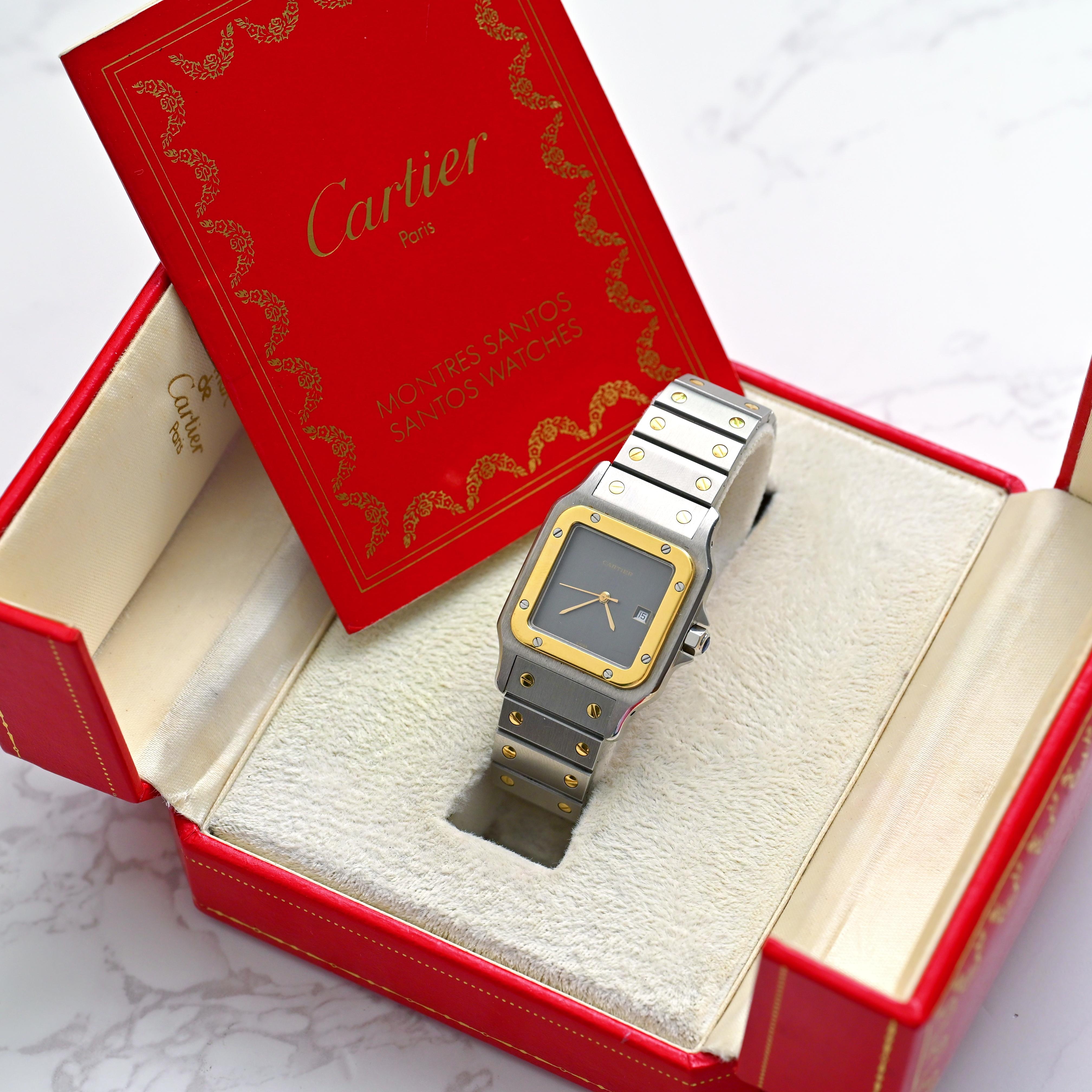 Brand: Cartier
Model: Santos 2961
Year: 1980’s
Serial Number: 2961xxxxx

Reference: OT2315

This exquisite Cartier Santos, affectionately known as the 