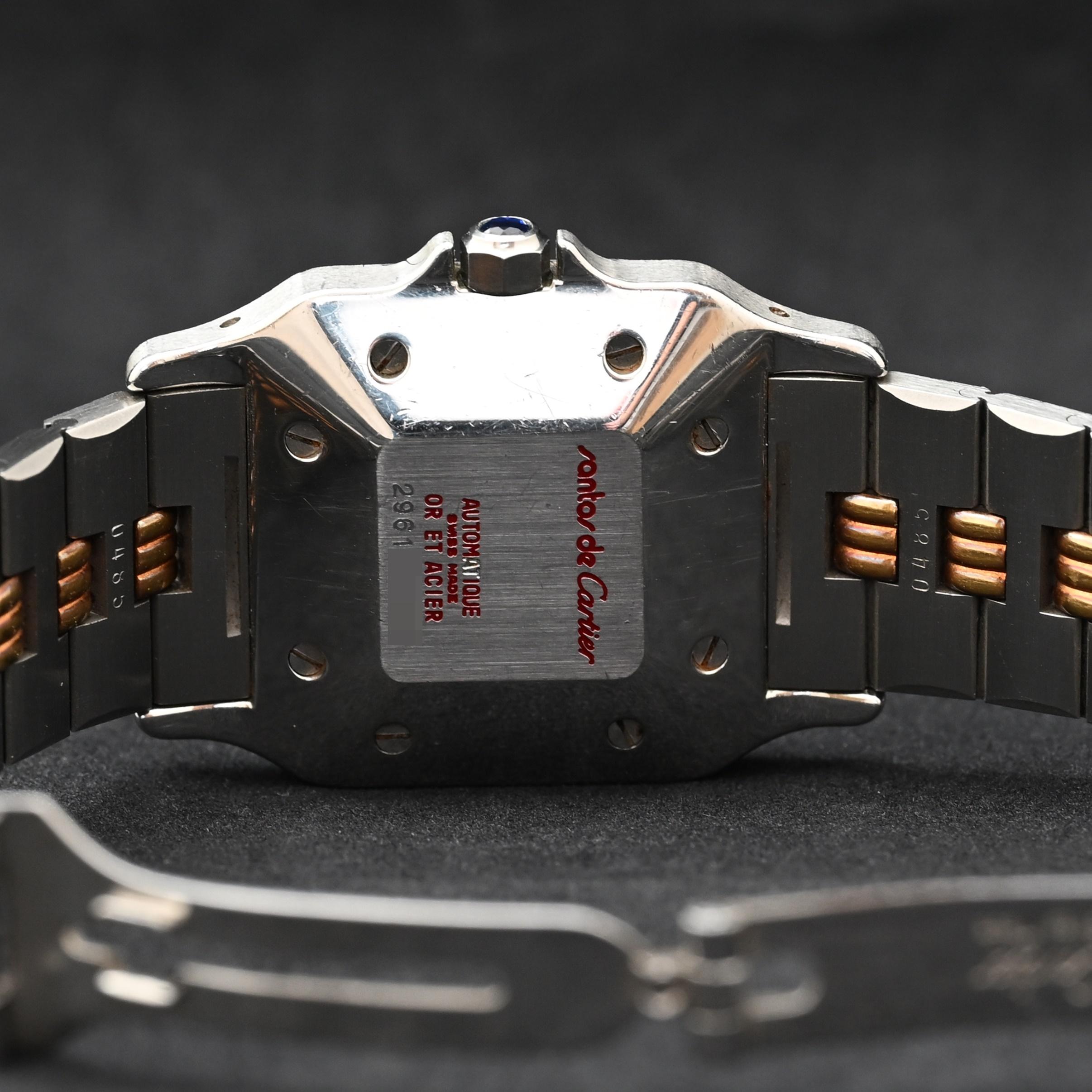 Cartier Large Two-Tone 18K YG & Stainless Steel Santos Automatic 2961, 1980's 1