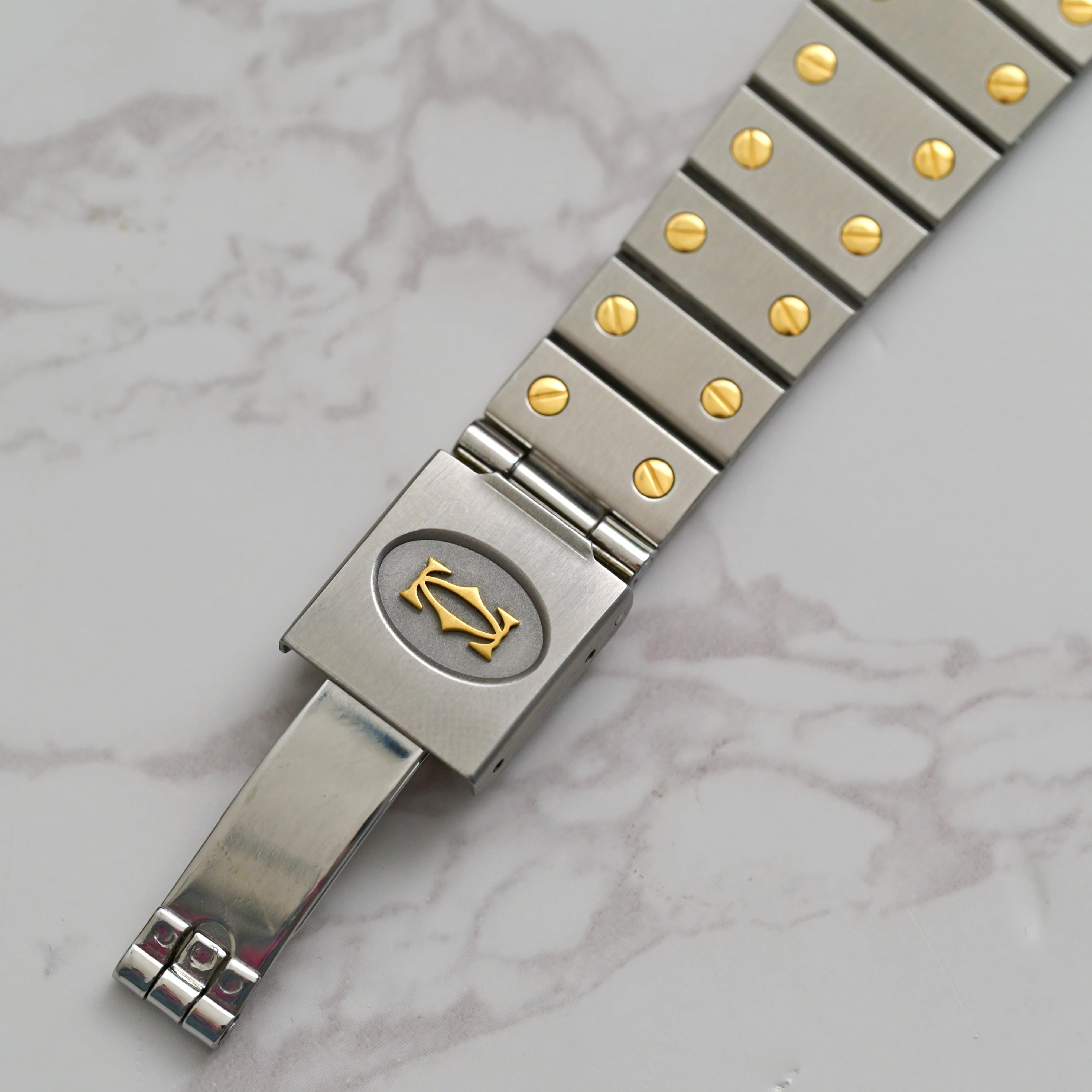 Cartier Large Two-Tone 18K YG & Stainless Steel Santos Automatic 2961, 1980's 3