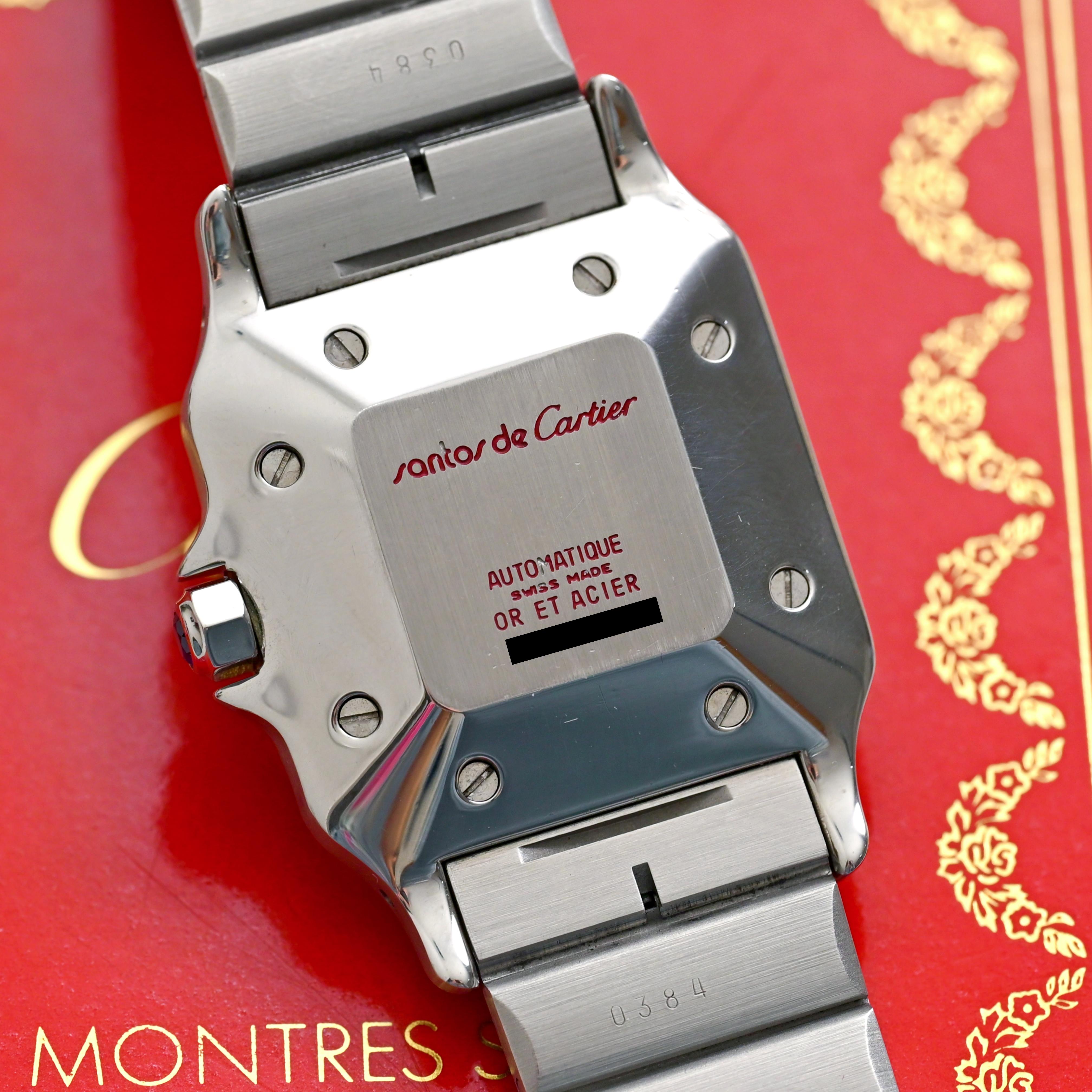 Cartier Large Two-Tone 18K YG & Stainless Steel Santos Automatic 2961, 1980's 5