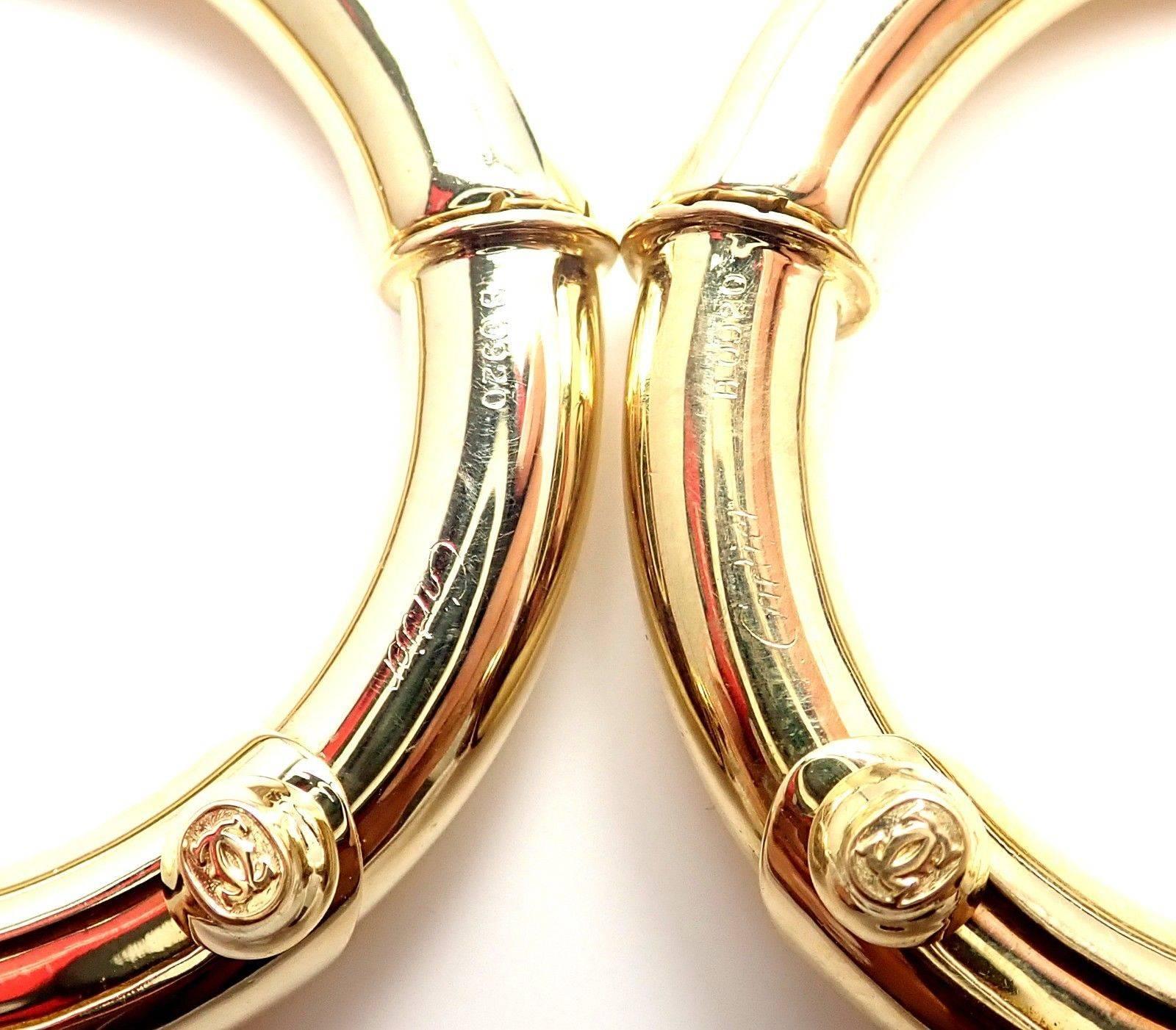 Cartier Large Yellow Gold Hoop Earrings 1