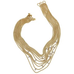 Cartier "Nouvelle Vague Collection" Halskette aus Diamant und Gold aus dem späten 20. Jahrhundert