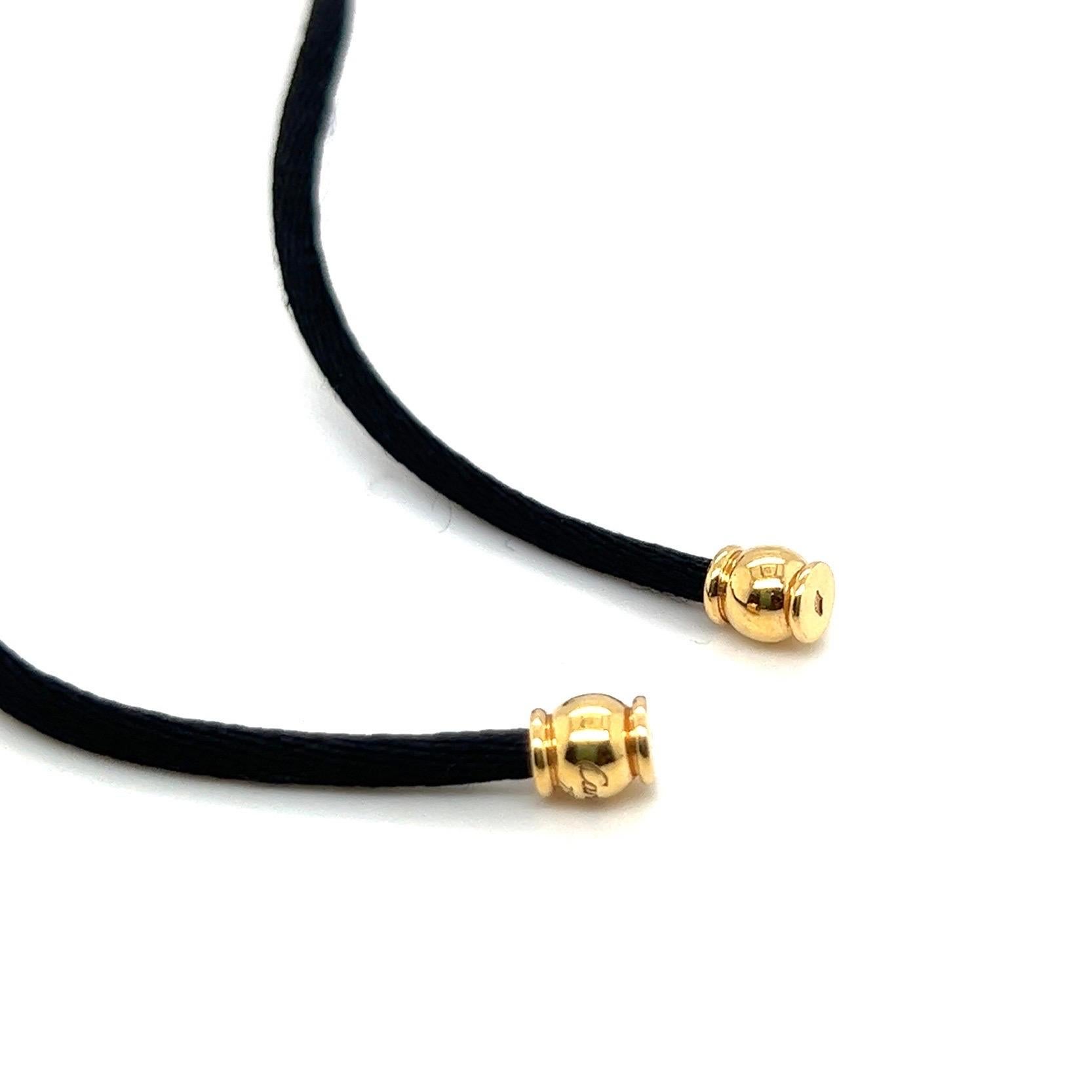 Bead Cartier Le Baiser du Dragon 18 Karat Yellow Gold and Ruby Pendant Necklace For Sale