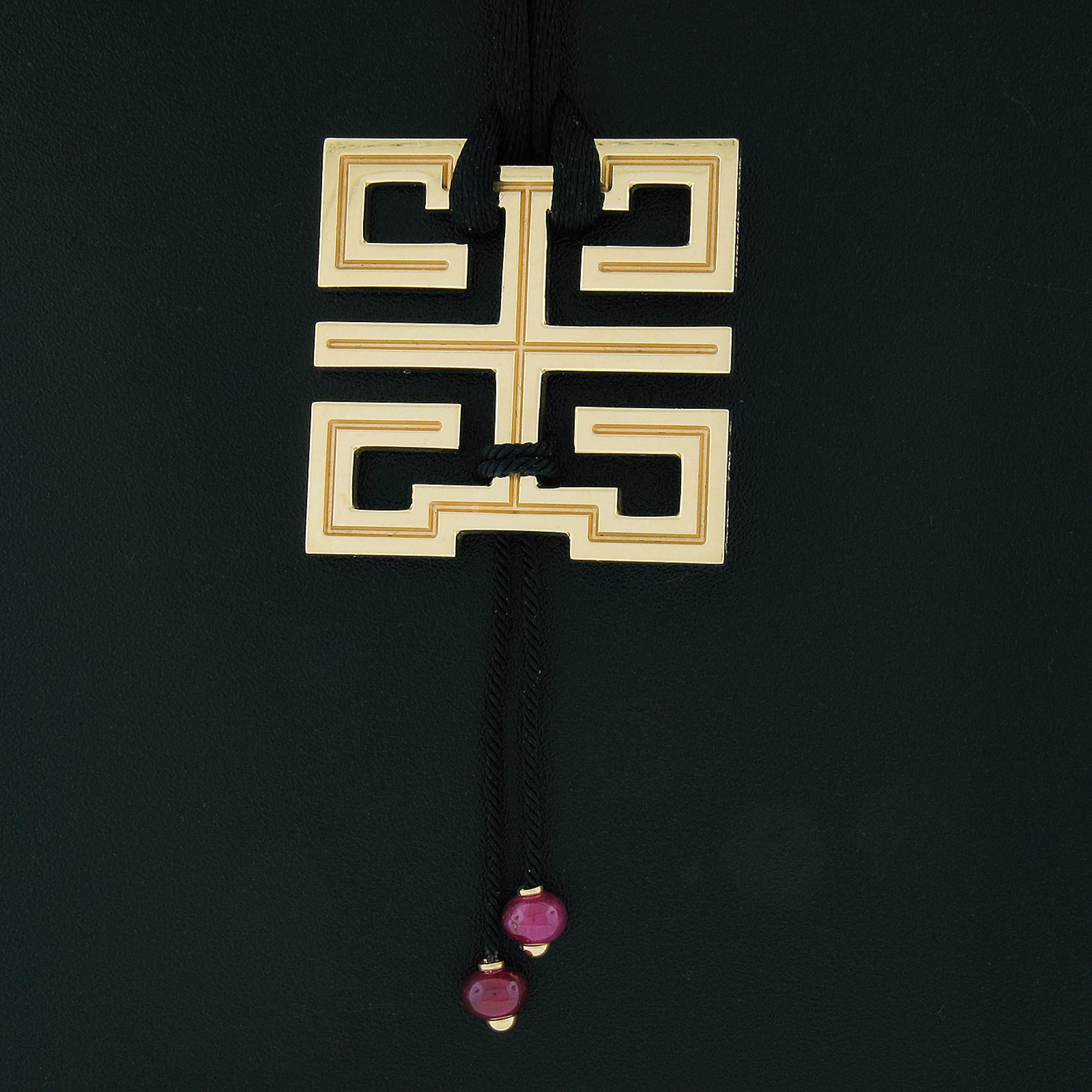 Cartier Le Baiser Du Dragon Collar de oro de 18k y cordón de rubíes con pendientes colgantes 8