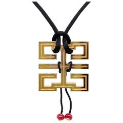 Cartier Le Baiser Du Dragon 18k Gelbgold-Anhänger Halskette