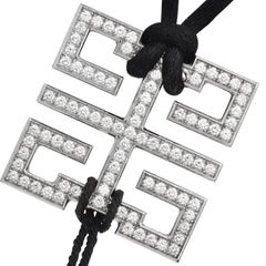 Cartier Collar Colgante de Diamantes "Le Baiser Du Dragon" - Oro Blanco 18K