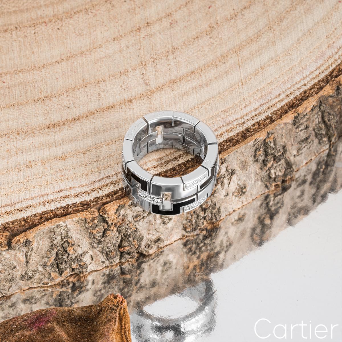 Round Cut Cartier Le Baiser Du Dragon Diamond Set Ring