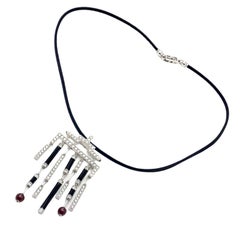 Cartier Le Baiser Du Dragon Onyx Ruby Diamond Gold Pendant Necklace