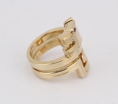 Cartier Le Baiser Du Dragon Ruby  18k Yellow Gold Ring Size 5-5.25