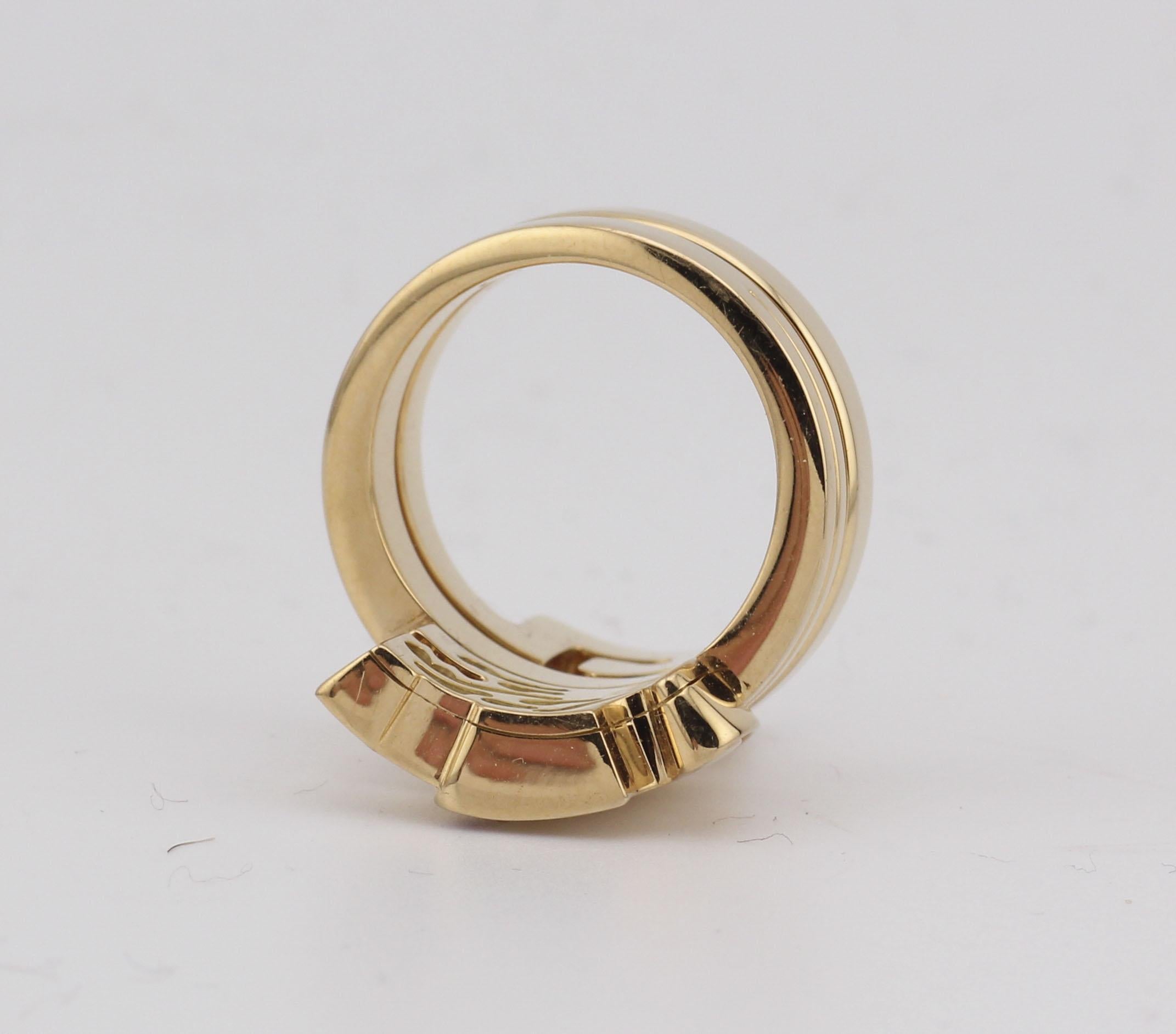 Women's or Men's Cartier Le Baiser Du Dragon Ruby  18k Yellow Gold Ring Size 5-5.25