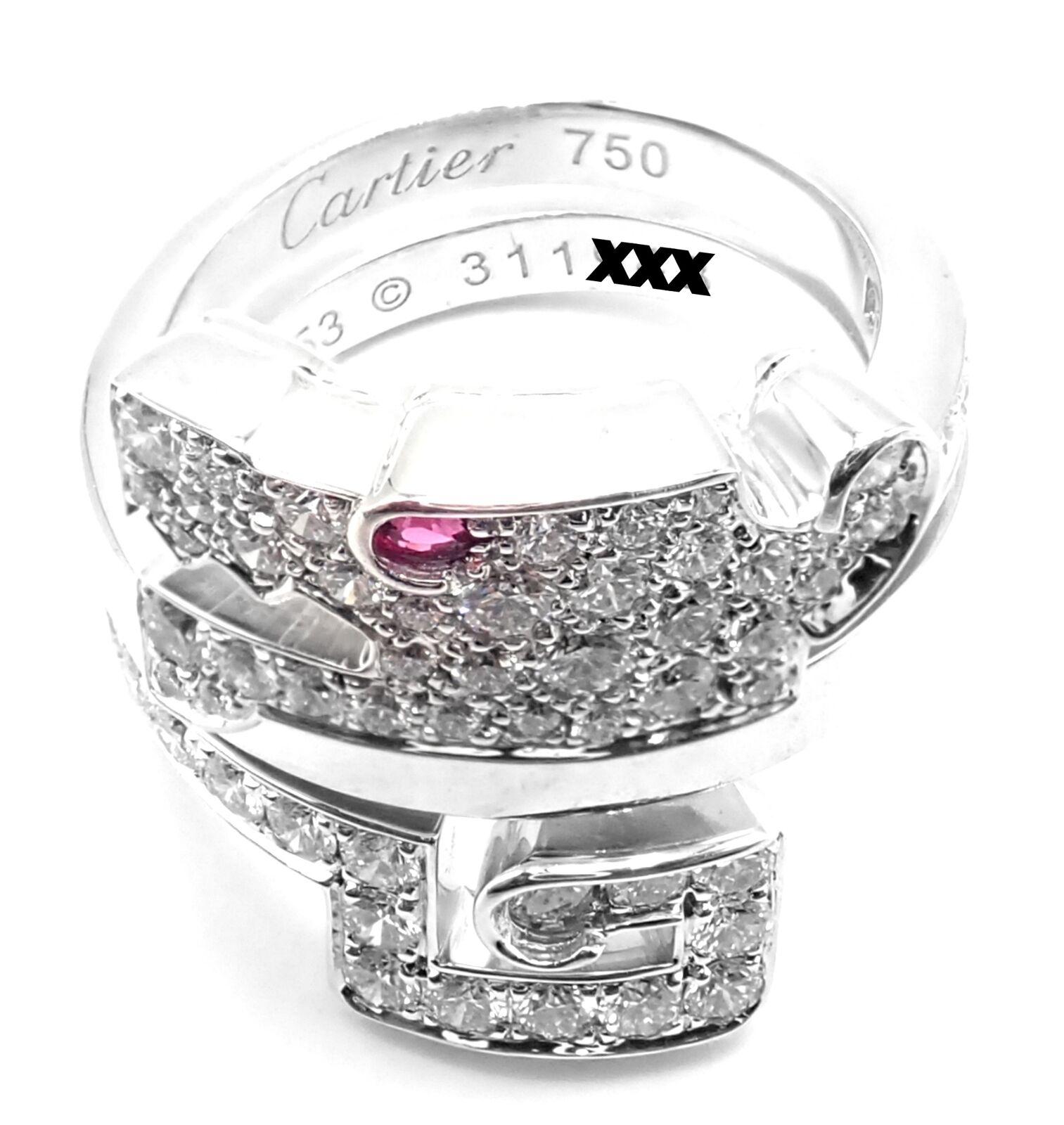 Cartier Le Baiser Du Dragon Rubin Diamant Gold Ring im Zustand „Hervorragend“ im Angebot in Holland, PA