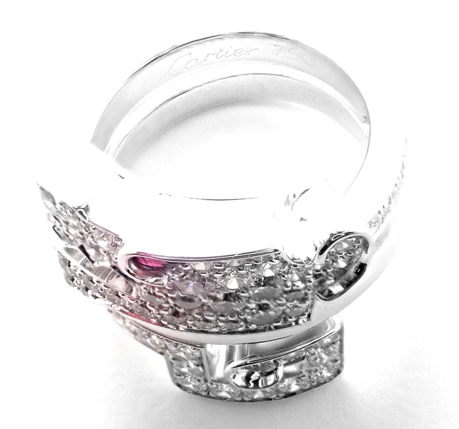 Cartier Le Baiser Du Dragon Ruby Diamond Gold Ring In Excellent Condition For Sale In Holland, PA