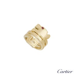 Cartier Le Basier Du Dragon Ruby Eye Yellow Gold Ring
