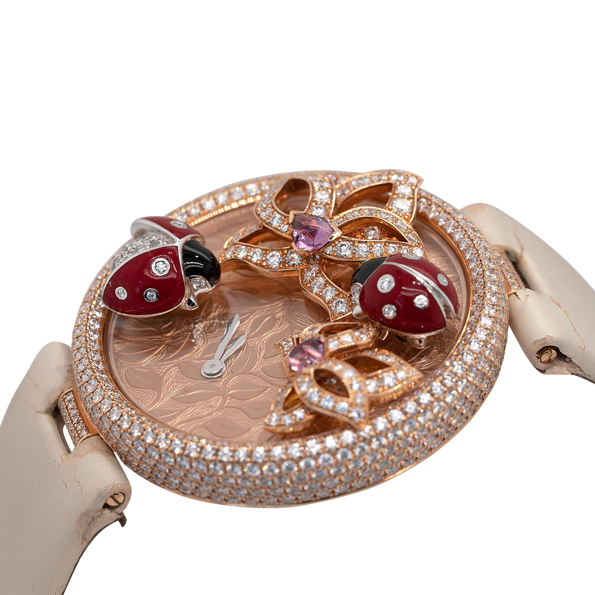 Cartier: Damenuhr Le Cirque Animalier Coccinelles mit Diamanten für Damen oder Herren im Angebot
