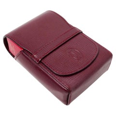 Cartier Le Must de Cartier Burgundy Leather Pouch circa 1980s