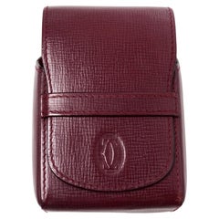 Cartier Le Must de Cartier Burgundy Leather Pouch circa 1980s