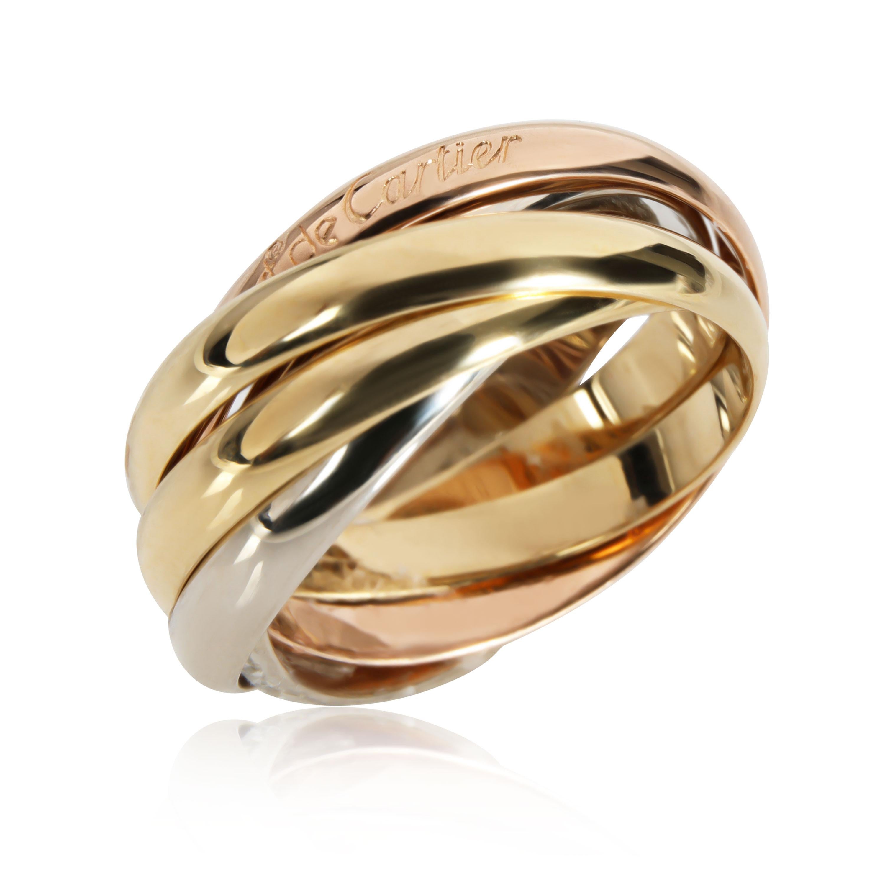 Cartier: 18 Karat 3farbiger Goldring „Le Must De Cartier Trinity“ im Zustand „Hervorragend“ in New York, NY