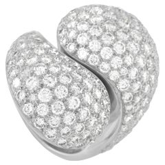 Cartier Le Yin et Le Yang 18K White Gold 5.25 Ct Diamond Pave Ring