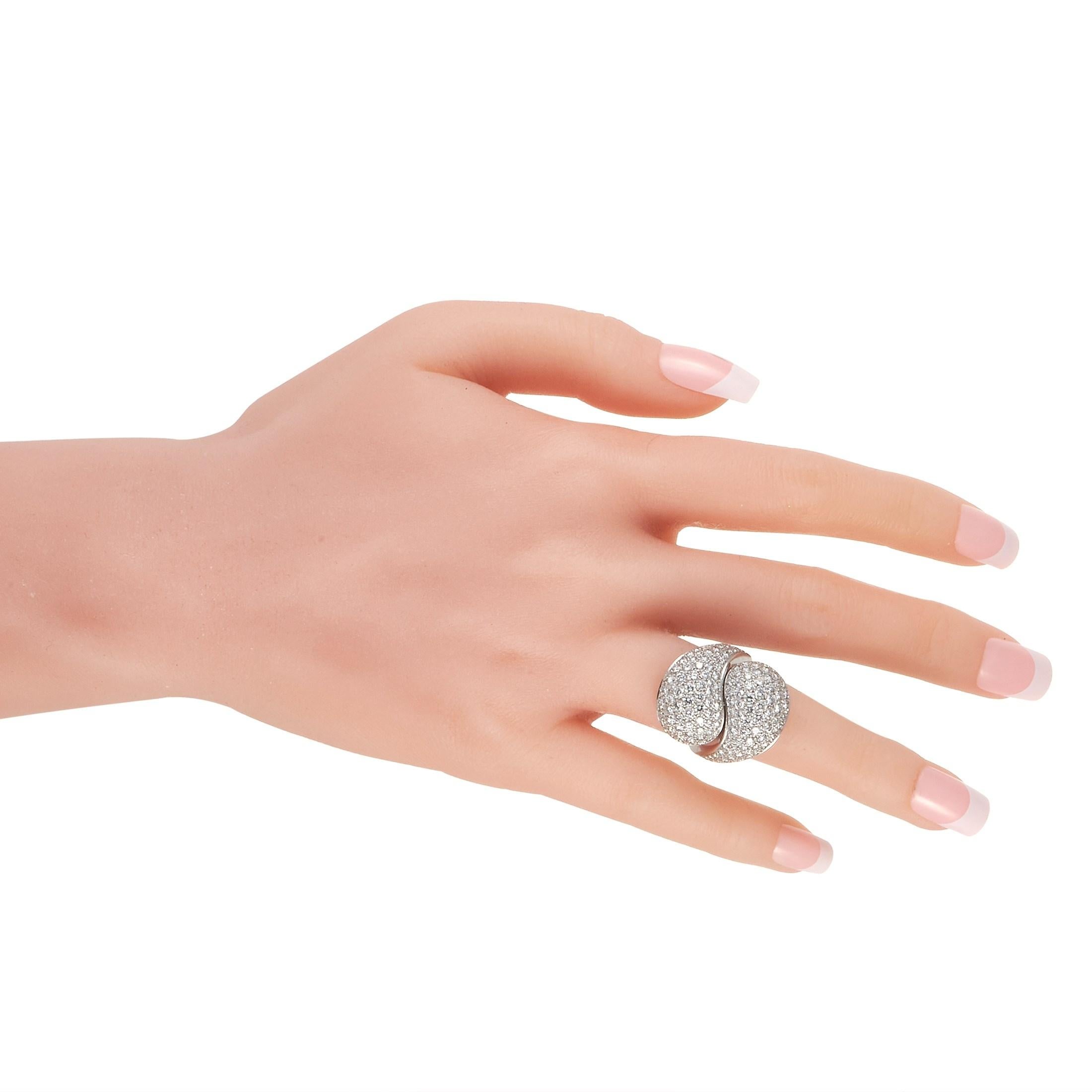 Women's Cartier Le Yin et Le Yang 18K White Gold 5.25 Ct Diamond Ring